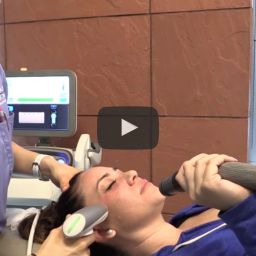 Jessica Neal, FNP and Kylie demonstrate a Sublative Laser treatment. This laser helps get rid of acne scars, skin pigmentation, fine lines & wrinkles.