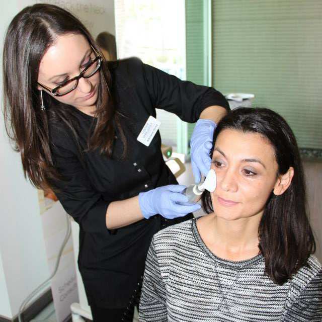 Vibradermabrasion improves acne scars, age spots, fine lines and wrinkles.